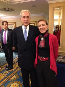 Raquel Serradilla con Embajador de Portugal