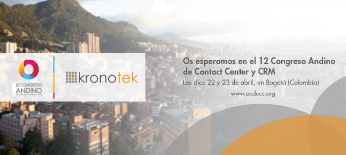 KRONOTEK PRESENTARÁ IMPORTANTES NOVEDADES PARA EMPRESAS EN EL 12º CONGRESO ANDINO
